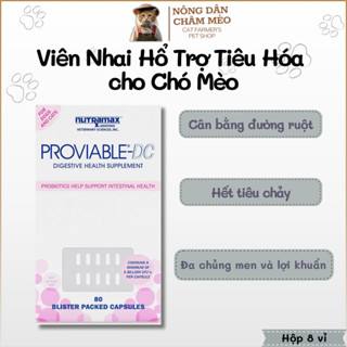 Viên Nang Men Vi Sinh Và Lợi Khuẩn Hổ Trợ Tiêu Hóa Cho Chó Mèo Nutramax Proviable-DC, Thương Hiệu Số 1 Của Mỹ