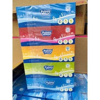 Combo 5 hộp khăn giấy rút pulppy 180 tờ