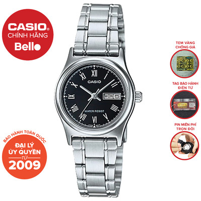 Đồng hồ Casio Nữ dây thép LTP-V006 chính hãng bảo hành 1 năm Pin trọn đời