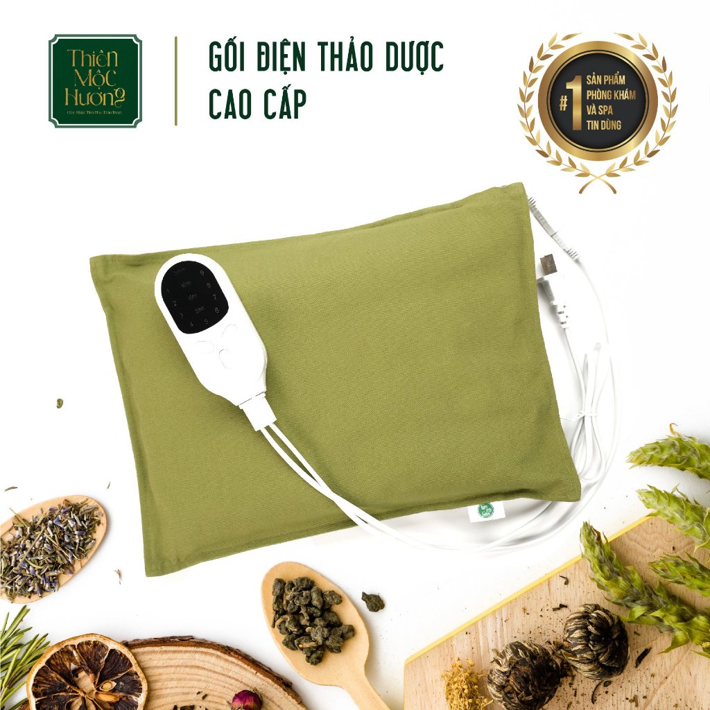 Gối Điện Thảo Dược Chườm Nóng Đa Năng Giảm Đau Vai Gáy, Đau Lưng, Chườm Bụng Kinh Cao Cấp Thiên Mộc Hương