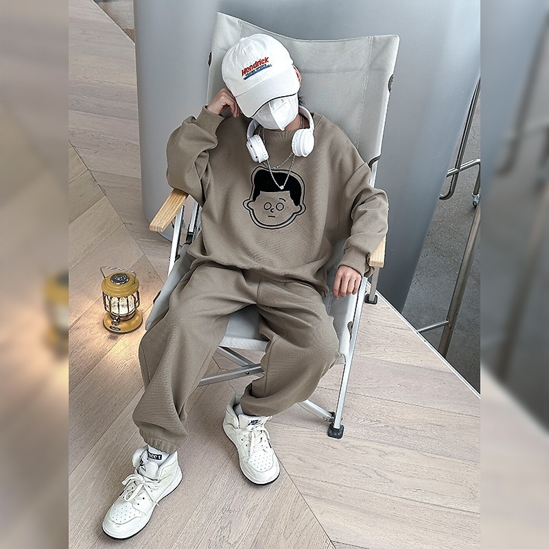 Bộ quần áo thu đông bé trai "CÁ MẬP!" 14-45kg. Bộ dài tay cho bé 4-14 tuổi. Vải da cá - Hàng may kỹ. STB25