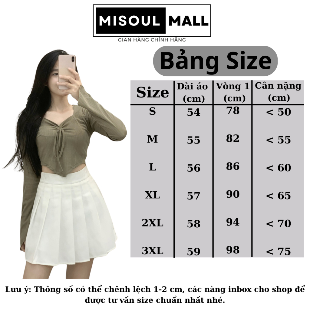Áo dài tay thun tăm dúm ngực BigSize MiSoul Mall, Áo Thun Tăm Rút Ngực vạt nhọn 212