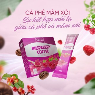 [Chính Hãng] Cà Phê Mâm Xôi Giảm Cân Raspberry Coffee 15 gói