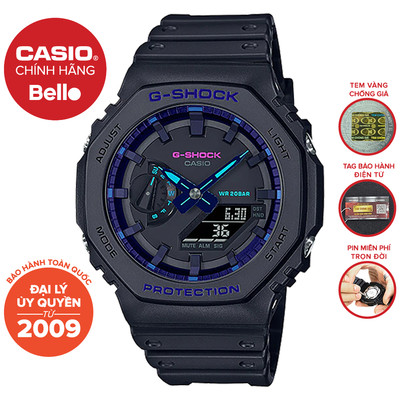 Đồng hồ Nam Dây Nhựa Casio G-Shock GA-2100VB-1A chính hãng bảo hành 5 năm Pin trọn đời
