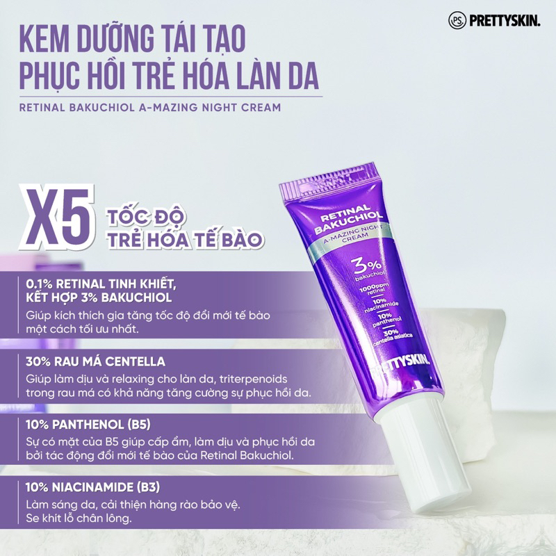 Kem Dưỡng Retinal_Bakuchiol_Prettyskin
