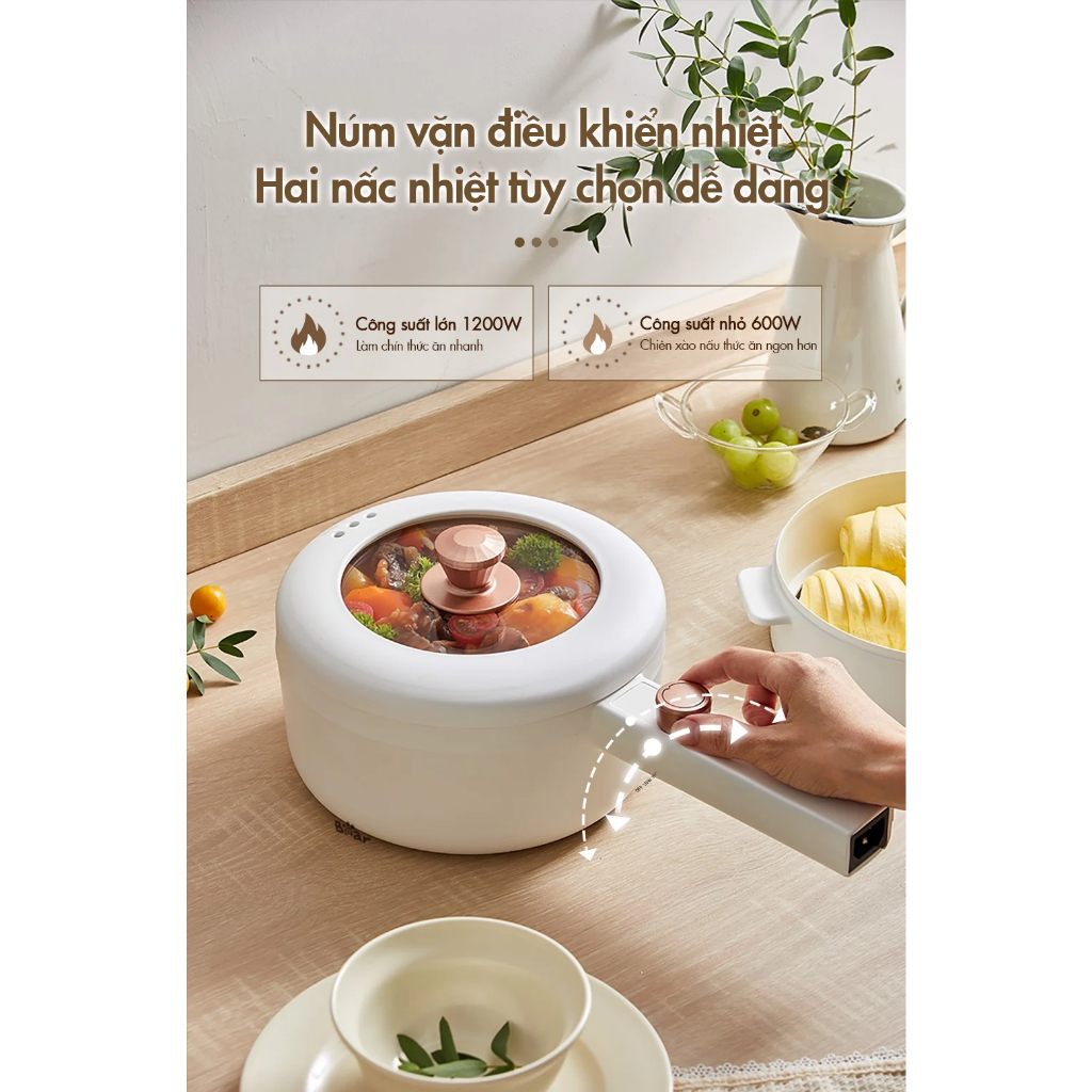 Nồi điện đa năng Bear DRG-F30H1   - Hàng chính hãng - Bảo hành 18 tháng