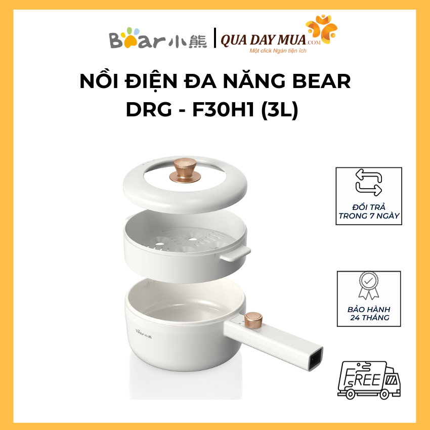 Nồi điện đa năng Bear DRG-F30H1   - Hàng chính hãng - Bảo hành 18 tháng