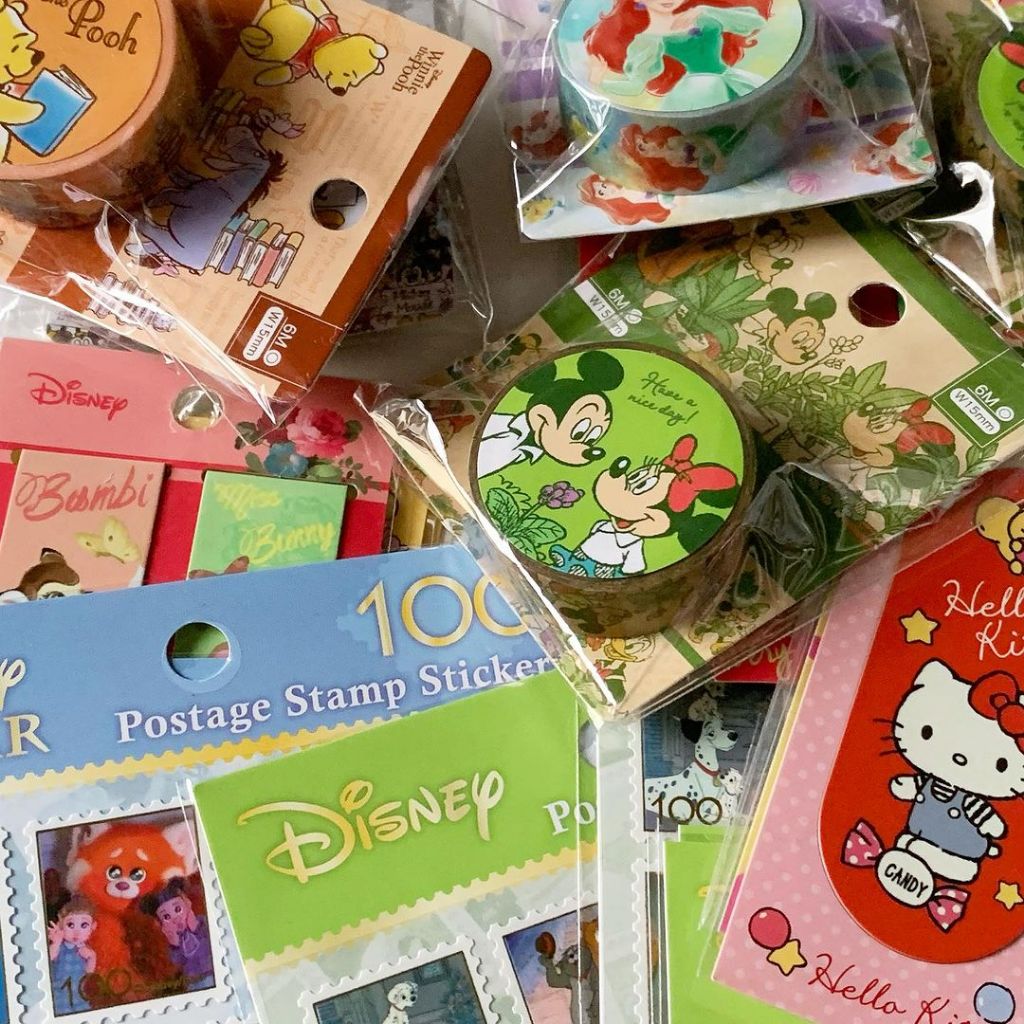 Bookmark nam châm, washi, băng dán Disney chính hãng NANPAO Đài Loan Art Therapy