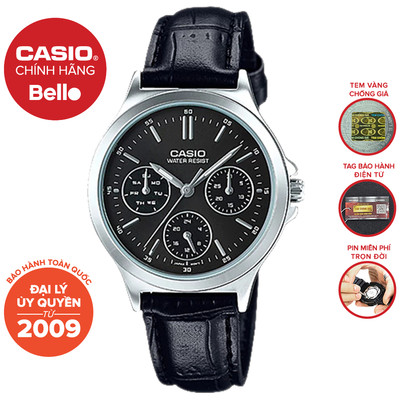 Đồng hồ Nữ dây da Casio LTP-V300 chính hãng bảo hành 1 năm Pin trọn đời