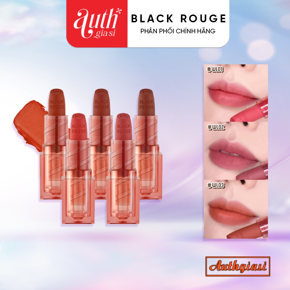 Son thỏi BLACK ROUGE Wearable Velvet Lipstick mềm mịn căng mọng siêu lì