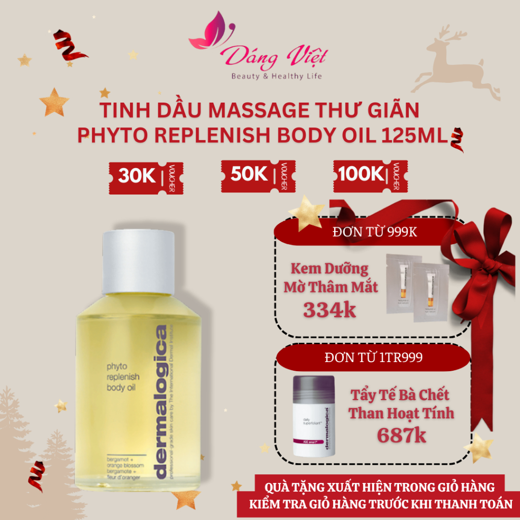 Tinh dầu massage, thư giãn, dưỡng và căng bóng da Dermalogica Phyto Replenish Body Oil