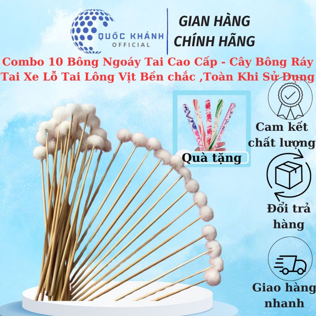  Combo 100 Bông Ngoáy Tai Cao Cấp - Cây Bông Ráy Tai- Bông Ngoáy Tai Xe Lỗ Tai Lông Vịt Bền chắc ,Toàn Khi Sử Dụng 