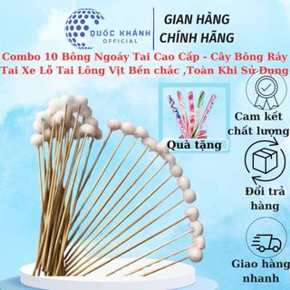 Combo 100 Bông Ngoáy Tai Cao Cấp - Cây Bông Ráy Tai- Bông Ngoáy Tai Xe Lỗ Tai Lông Vịt Bền chắc ,Toàn Khi Sử Dụng 