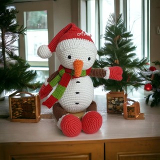 Gấu bông móc len Amigurumi cao cấp Amiu Việt Nam - Người tuyết Snowman handmade