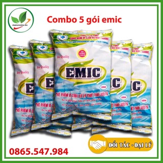 Combo 5 gói chế phẩm vi sinh Emic gói . Xử lí chất thải hữu cơ khử mùi, ủ đậu tương, khử mùi hôi phân cá.