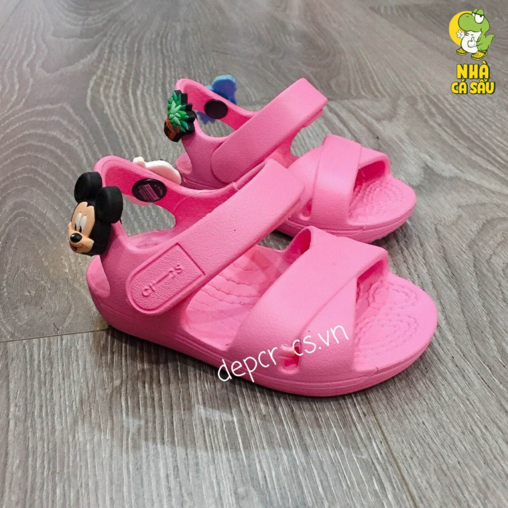 Sandal crocs keely girls quai chéo màu xanh ngọc chính hãng, xăng đan crocs cho bé gái bé trai cao cấp - Crocs House