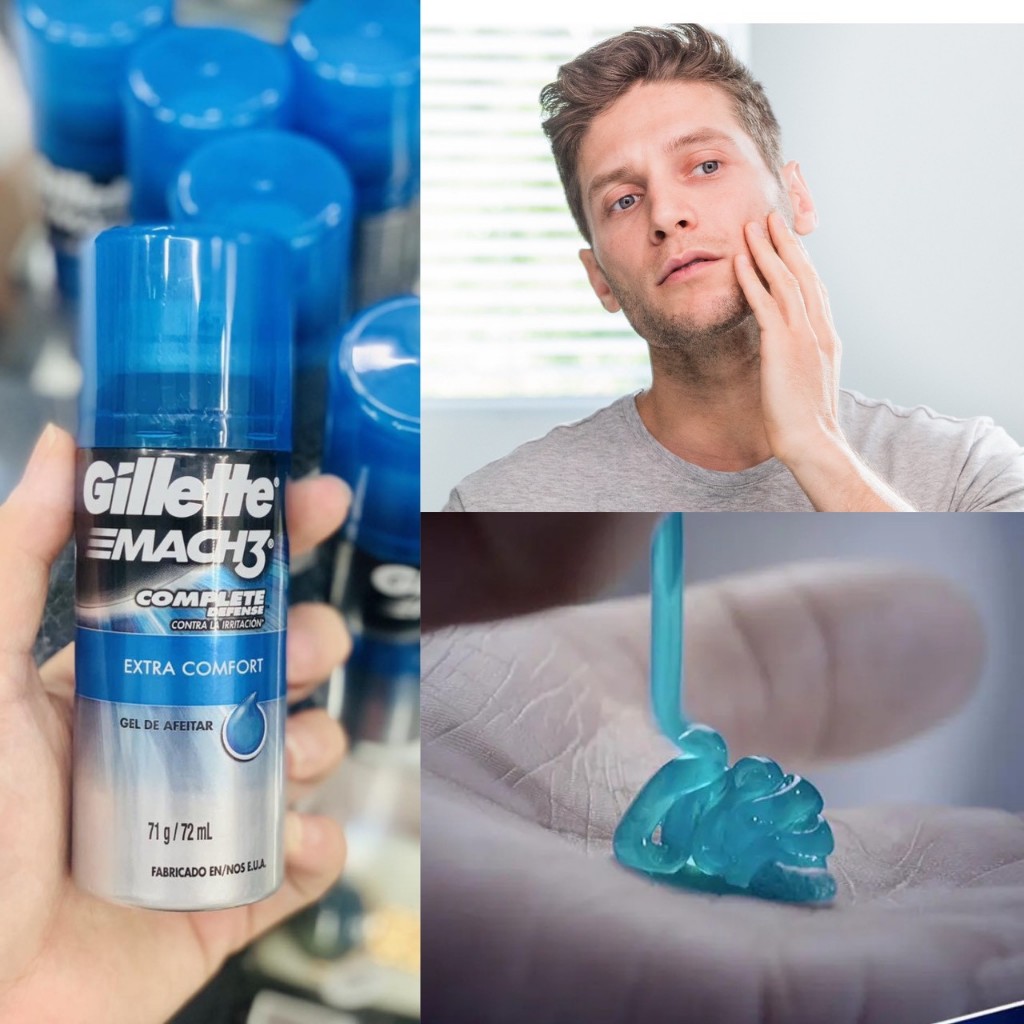 Gel cạo râu Gillette Mach3 extra comfort kem tạo bọt cạo râu của Mỹ extaste