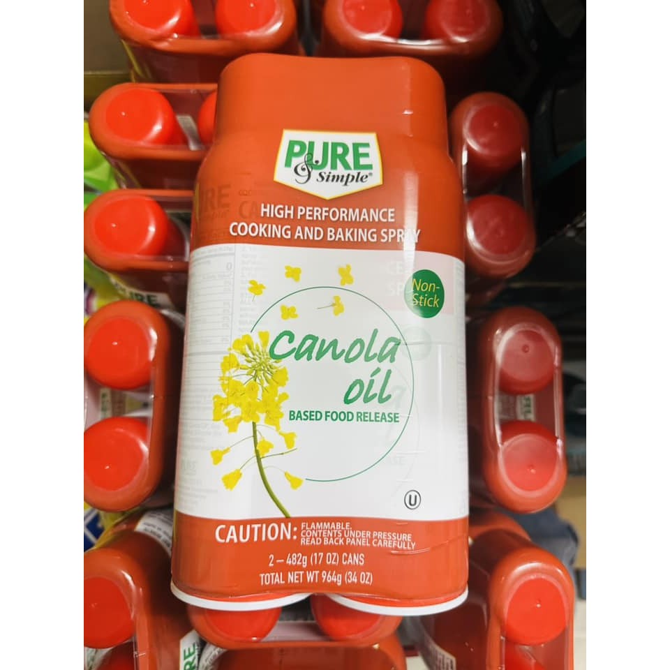 DẦU ĂN KIÊNG DẠNG XỊT PURE & Simple - Canola Oil 482g