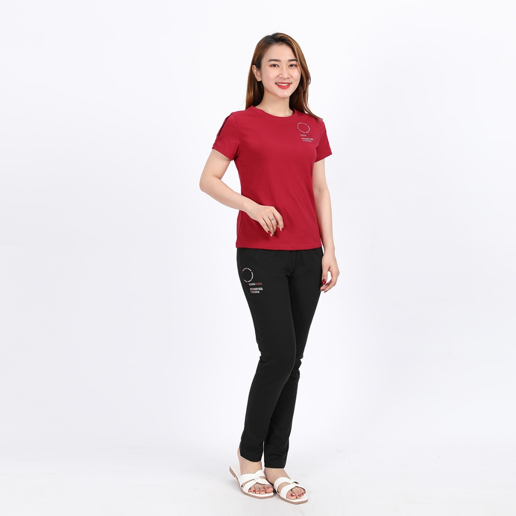 Bộ dài tay ngắn nữ mặc nhà chất liệu cotton co giãn, thấm hút 4 chiều 023p 3330 PALTAL
