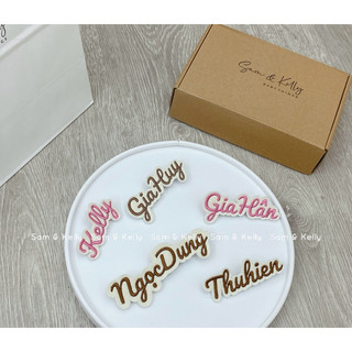 Nametag ghim - thẻ tên thêu tên bé