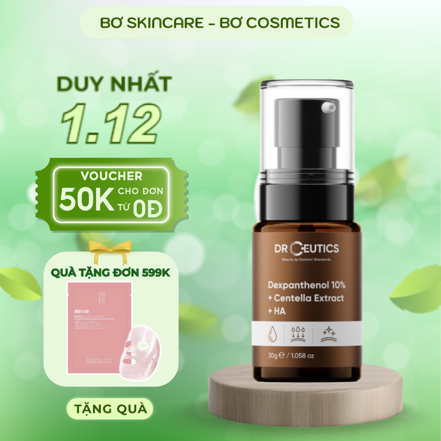 Serum B5 DrCeutics Cấp Ẩm Và Phục Hồi Da Dexpanthenol 10% + Centella Extract + HA