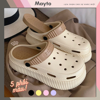 Dép cross sục nữ XIXITIAO đế cao 5,5 cm kiểu sandal quai hậu dễ thương CS-41