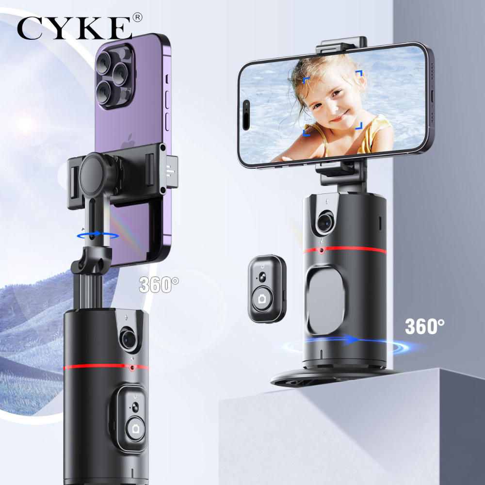 Gimbal 360 AI CYKE P02 chuyển động theo khuôn mặt - Tích hợp AI