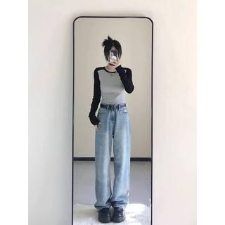 Áo thun dài tay thu đông nữ dáng ngắn croptop, áo croptop tay dài cổ tròn trơn phối raglan basic ulzzang