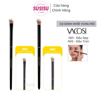  Cọ đánh khối vùng MŨI đầu dẹp  đầu tròn Vacosi N01 ANGLED BLENDING BRUSH  N02 ANGLED BLENDING 