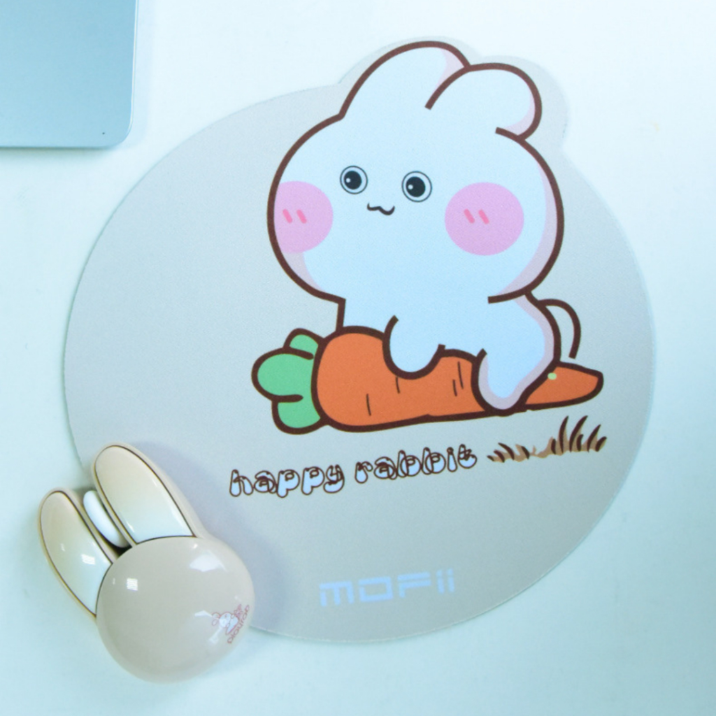 Lót Chuột Mofii M6 Hình Thỏ Siêu Dễ Thương- Nhiều Màu, Nhỏ Gọn, Chính Hãng 100%