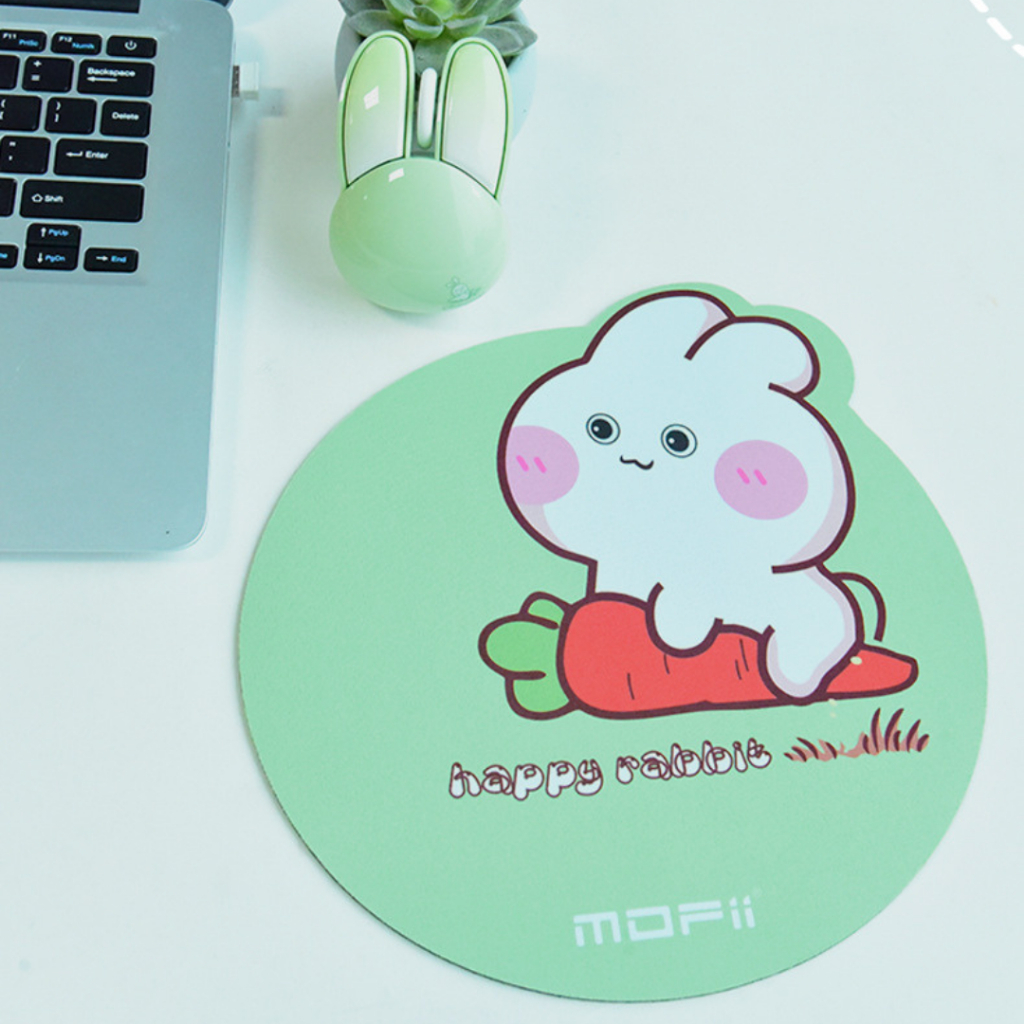 Lót Chuột Mofii M6 Hình Thỏ Siêu Dễ Thương- Nhiều Màu, Nhỏ Gọn, Chính Hãng 100%