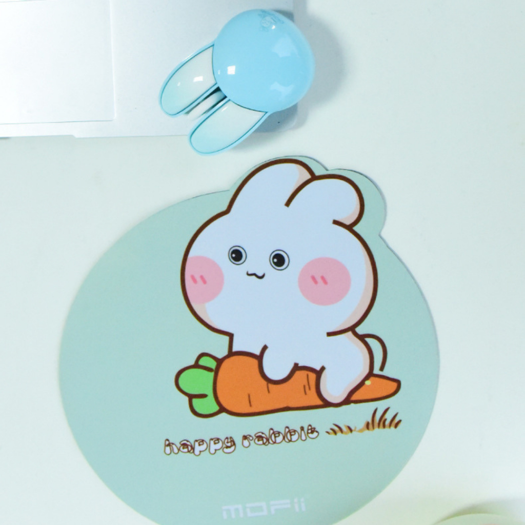 Lót Chuột Mofii M6 Hình Thỏ Siêu Dễ Thương- Nhiều Màu, Nhỏ Gọn, Chính Hãng 100%