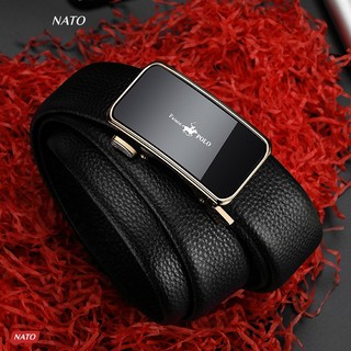 Thắt lưng nam bent khóa tự động da bò thật cao cấp đẹp sang trọng công sở thời trang đi làm học dây nịt khóa tăng nato