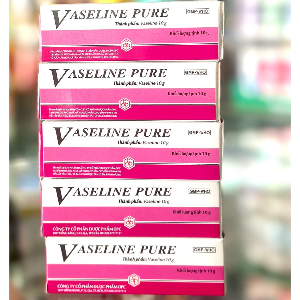 Dưỡng Ẩm Môi VASELINE PURE Giảm Khô Nứt Môi Hương Dâu Tuýp 10gram