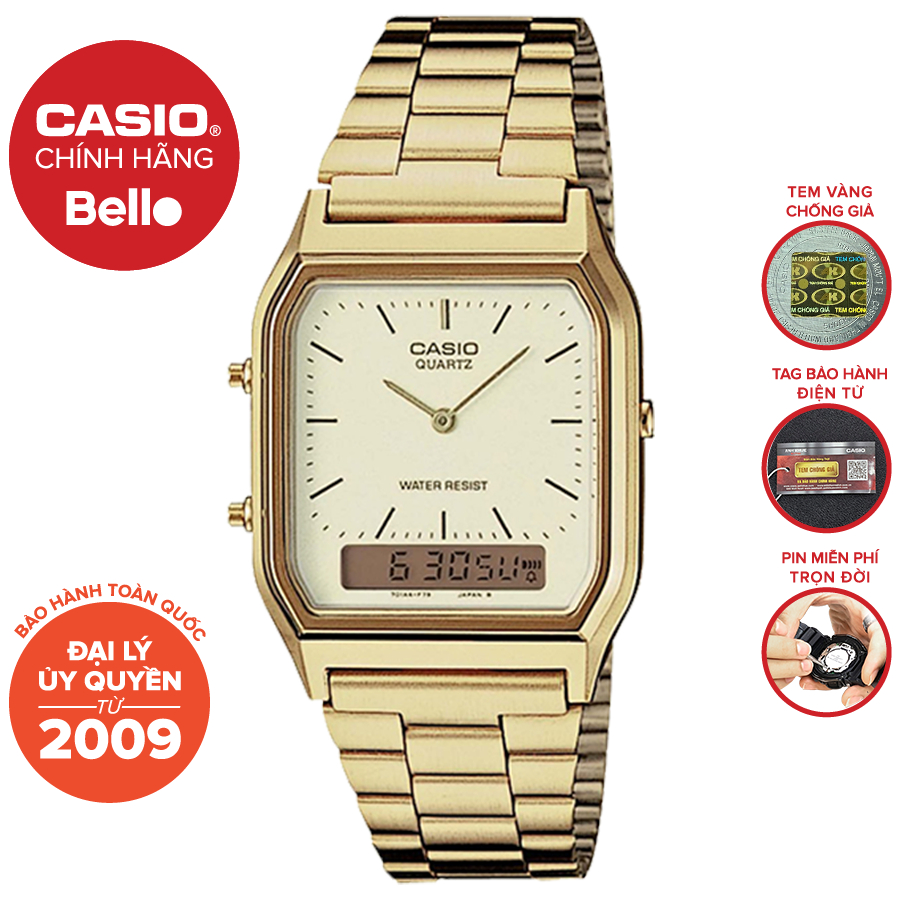 Đồng hồ Casio Nam AQ-230GA-9D chính hãng bảo hành 1 năm Pin trọn đời