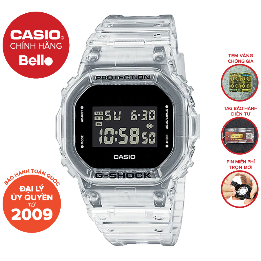 Đồng hồ Nam Dây Nhựa Casio G-Shock DW-5600SKE-7DR chính hãng bảo hành 5 năm Pin trọn đời