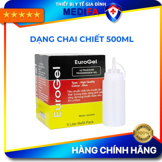 Gel Lạnh Triệt Lông, Gel Siêu Âm EURO GEL Chai 500ml Chiết Từ Can 5 Lít