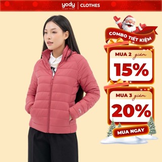 Áo phao nữ Raglan YODY khoác dáng ngắn có mũ ấm áp thời trang nữ mùa đông