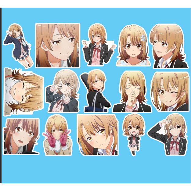 - Set 10/15 Sticker Isshiki Iroha anime/light novel Yahari Ore no Seishun Rabukome wa Machigatteiru