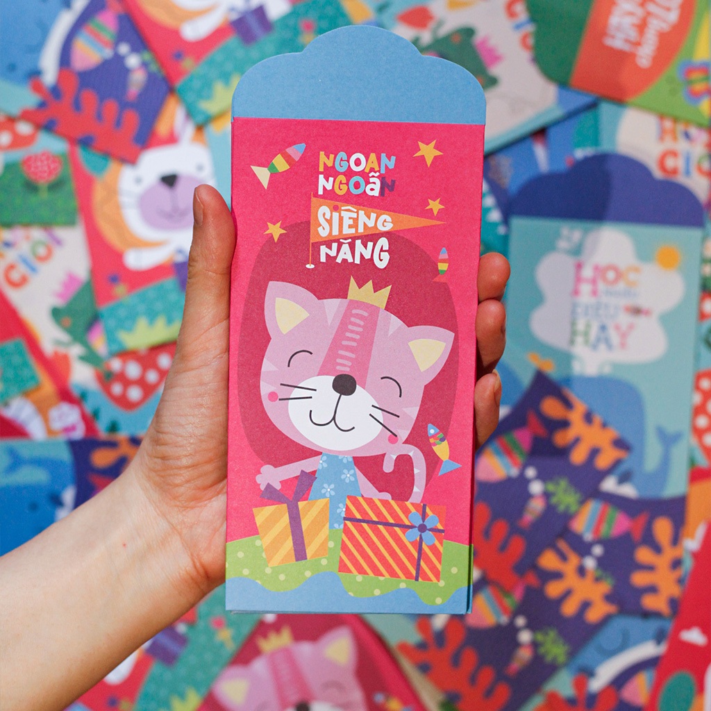 Set 6 bao lì xì đáng yêu Tết Giáp Thìn 2024