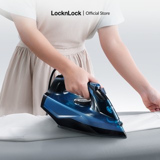 Bàn ủi hơi nước LocknLock steam iron 340ml màu xanh dương mũi nhọn, tia nước, tự làm sạch ENI362BLU