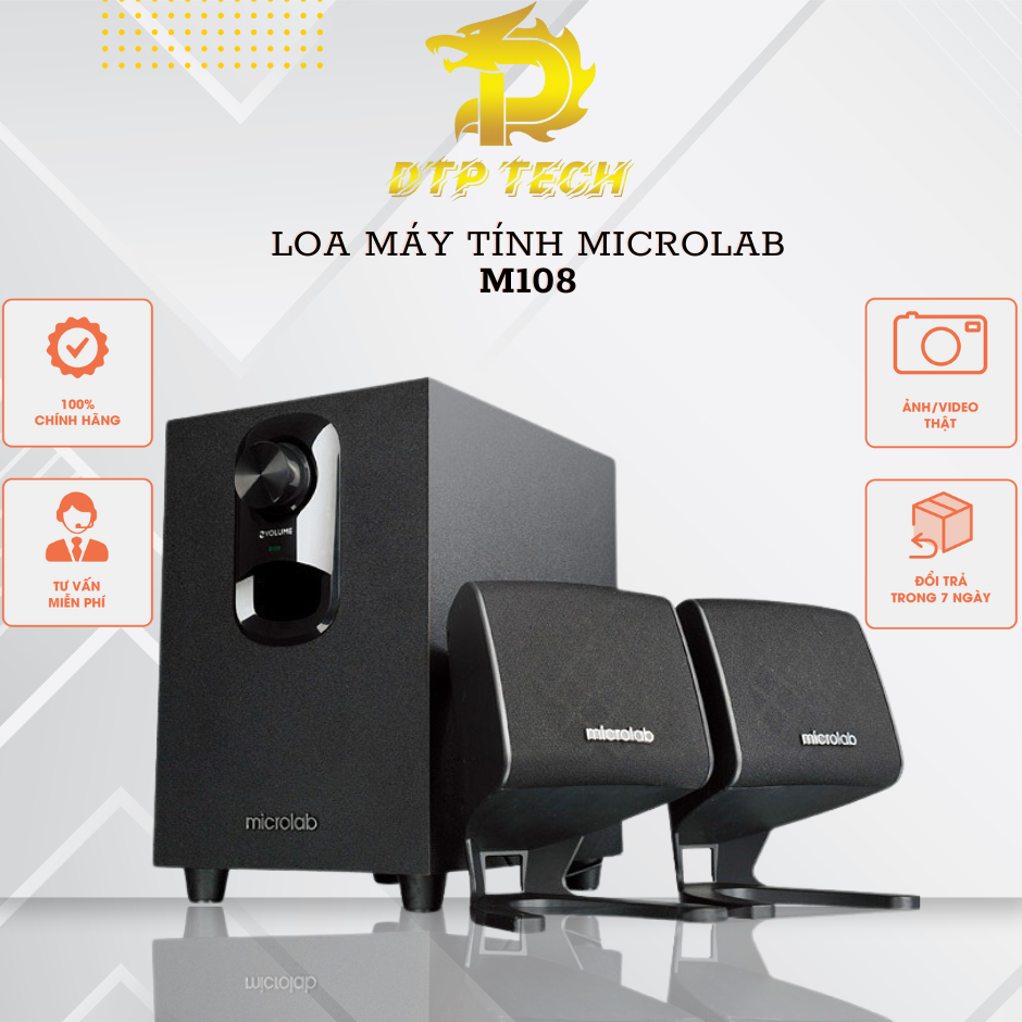 Loa máy tính Microlab M108 - 2.1 2 loa TREBLE Bảo hành 12 tháng