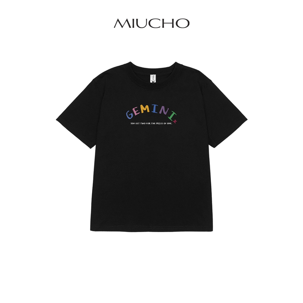 Áo baby tee ABD358 cung hoàng đạo Song Tử GEMINI Miucho cotton cổ tròn in typography