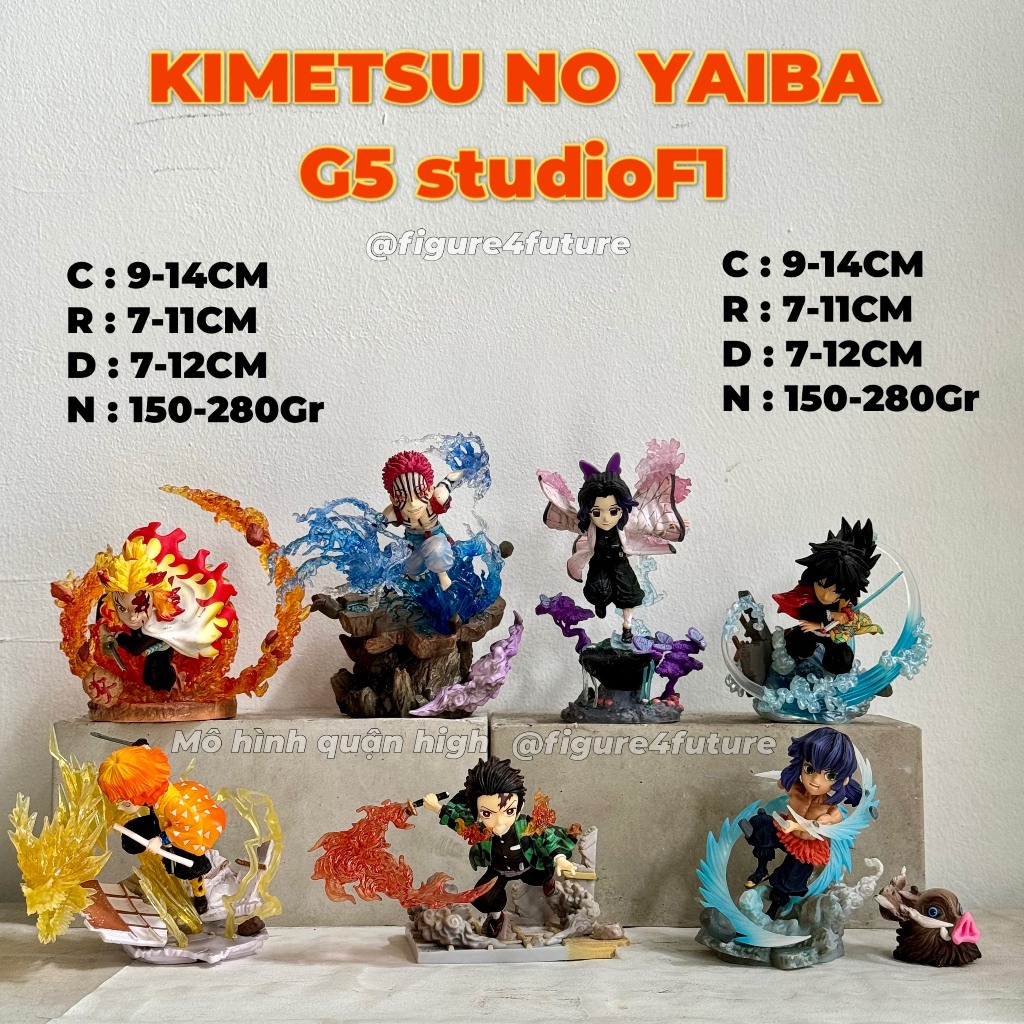 Mô hình Kimetsu No Yaiba Demon Slayer G5 studioo - Tanjiro Nezuko Zenitsu Akaza Rengoku Inosuke figure