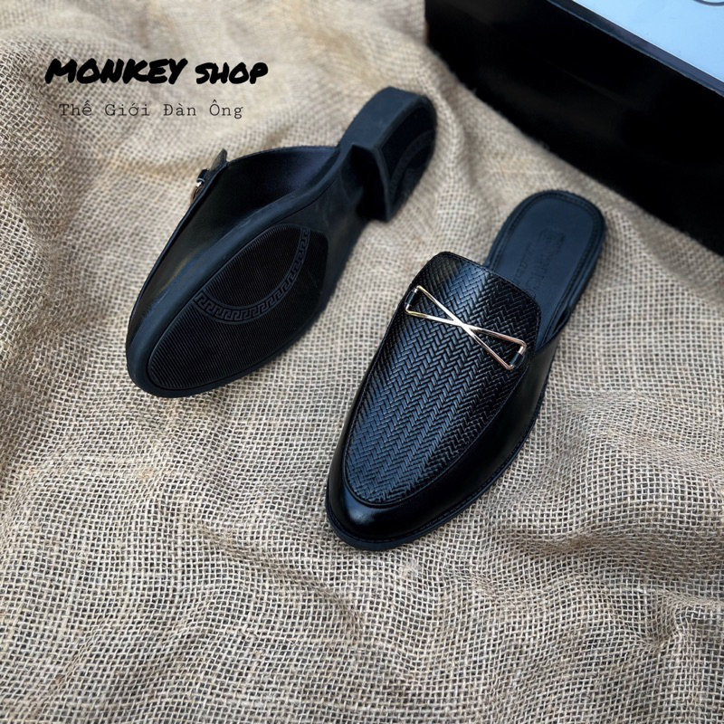 Giày sục nam, sục nam da bò dập vân thời trang mới nhất - Mã SN027