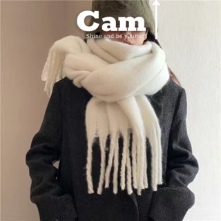 Khăn len quàng cổ trắng nam nữ khăn Pastel trơn choàng cổ nam, khăn đôi nam nữ quà tặng giáng sinh mềm mịn nhẹ ấm