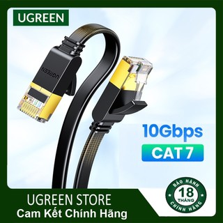 Cáp Mạng Bấm Sẵn Cat7 STP 10Gbps Ugreen NW106 Dây Dẹp Lõi Đồng Nguyên Chất - Chính Hãng