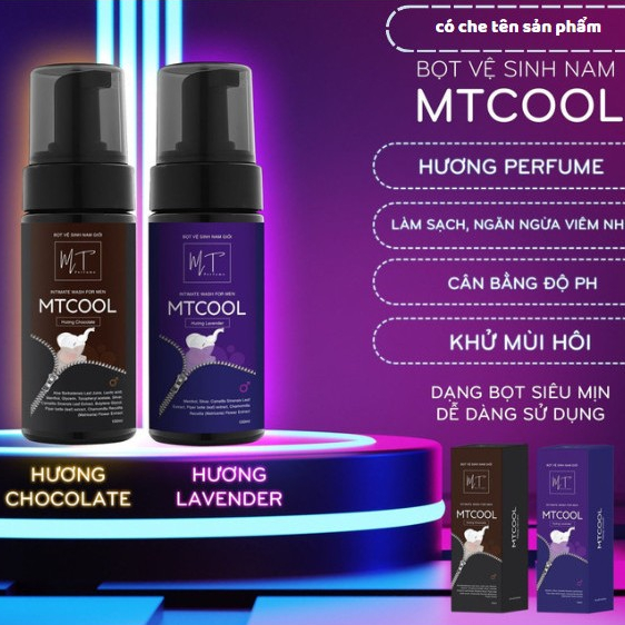 Bọt vệ sinh nam giới hương Socola Lavender MTCOOL , Dung dịch vệ sinh nam giới tạo bọt perfume khử mùi tốt 100ml