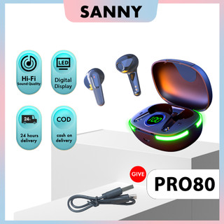 Tai nghe chơi game PRO80 / PRO60 TWS Tai nghe không dây Bluetooth Màn hình kỹ thuật số LED