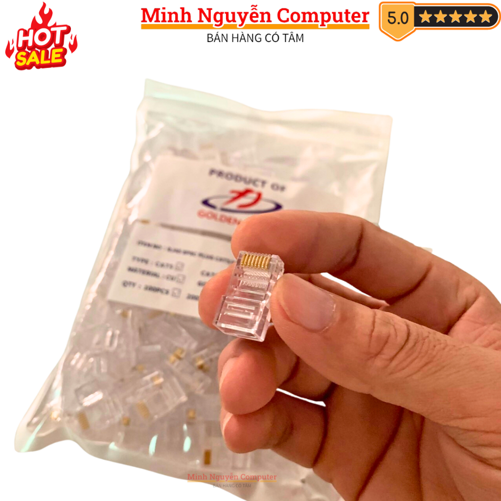 Túi 100 hạt mạng GOLDEN JAPAN RJ45 CAT5